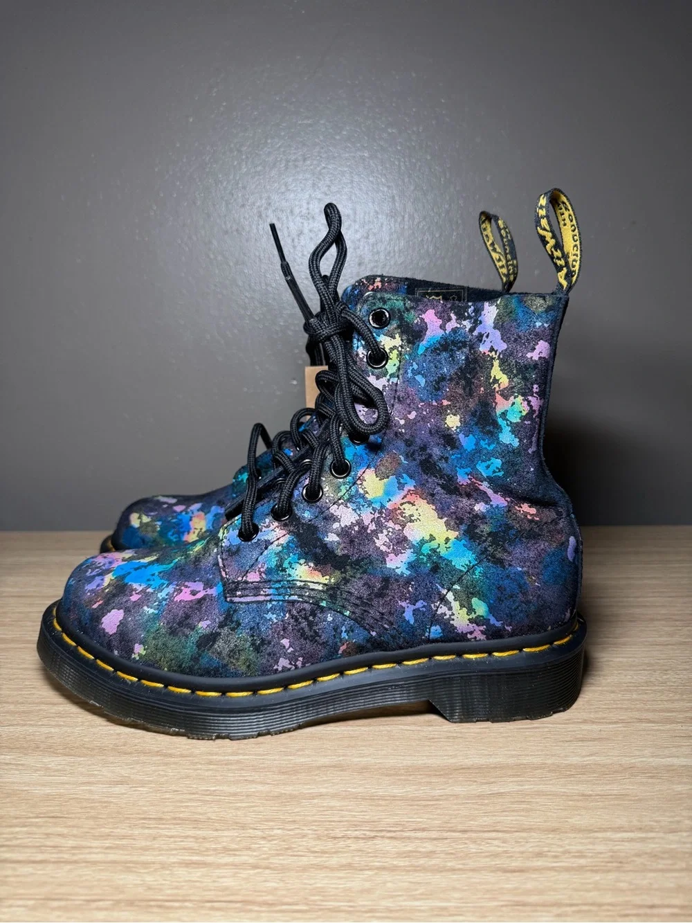 Dr. Martens 1460 Pascal Confetti Suede Lace-Up Boots